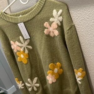 Baltic Born Olive Floral Sweater